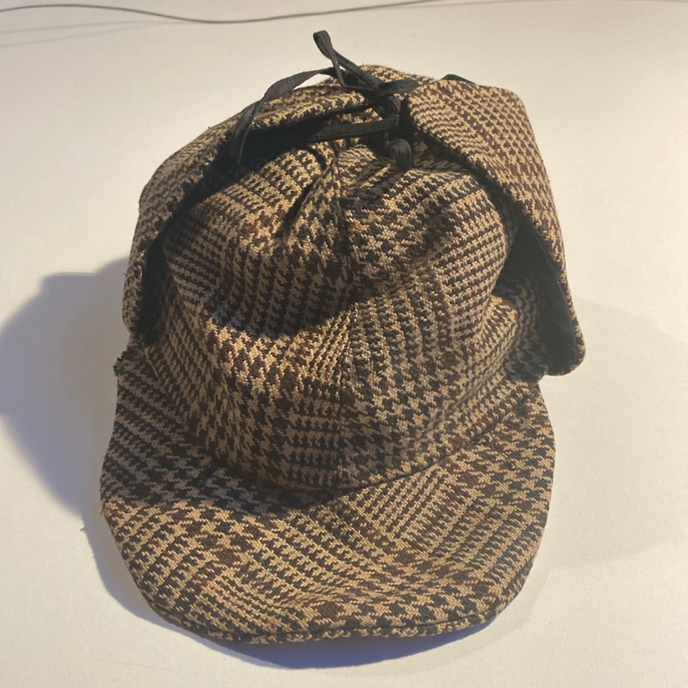 ❗️Price Cut❗️Vintage Herring bone Sherlock Holmes double billed hat